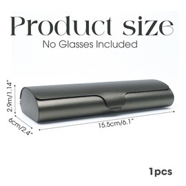 Marsrut Slim Eyeglass Case, Metal Aluminum Eyeglass Hard Shell, Thin Light Matte Spectacle Glasses Cases for Nearsighted Men Women (Dark Green-Grey)