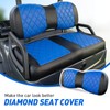 NOKINS Golf Cart Diamond Seat Covers Kit, Fit for Yamaha