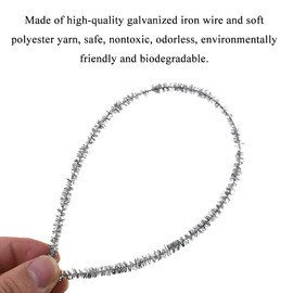 HAHIYO 12inches*6mm Silver 70PCs Pipe Cleaner Craft Chenille Stem Extra Long Chenille Cleaner Pipe Stem Stable&Soft Craft Supplies Set for Creative DIY Arts Craft Project Kids DIY Art Supplies
