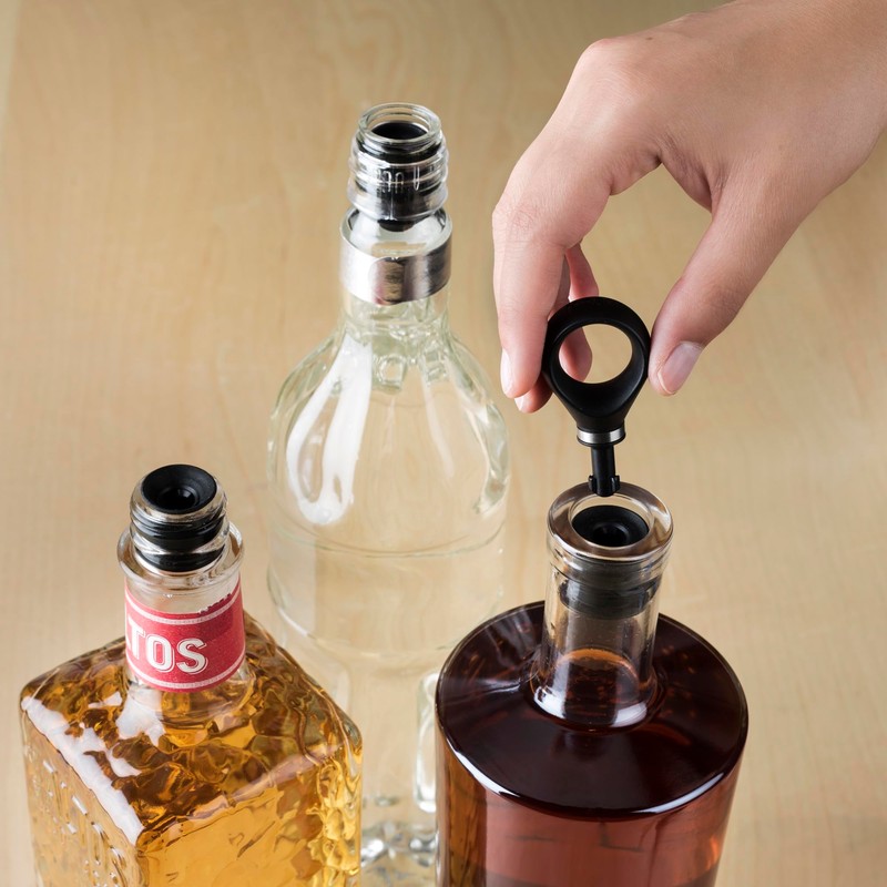 True Locking Bottle Stoppers with Key - Stainless Steel and
