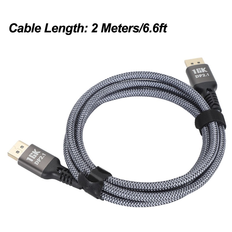 DisplayPort 2.1 Cable 16K 30Hz 40Gbps 3D Dynamic HDR Male