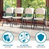 LIFETIME Commercial Grade Folding Chairs, 4 Pack, Almond