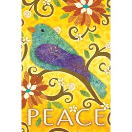 Toland Home Garden Bird of Peace - Bandera decorativa de jardín (30,5 x 45,7 cm), diseño de flores amarillas