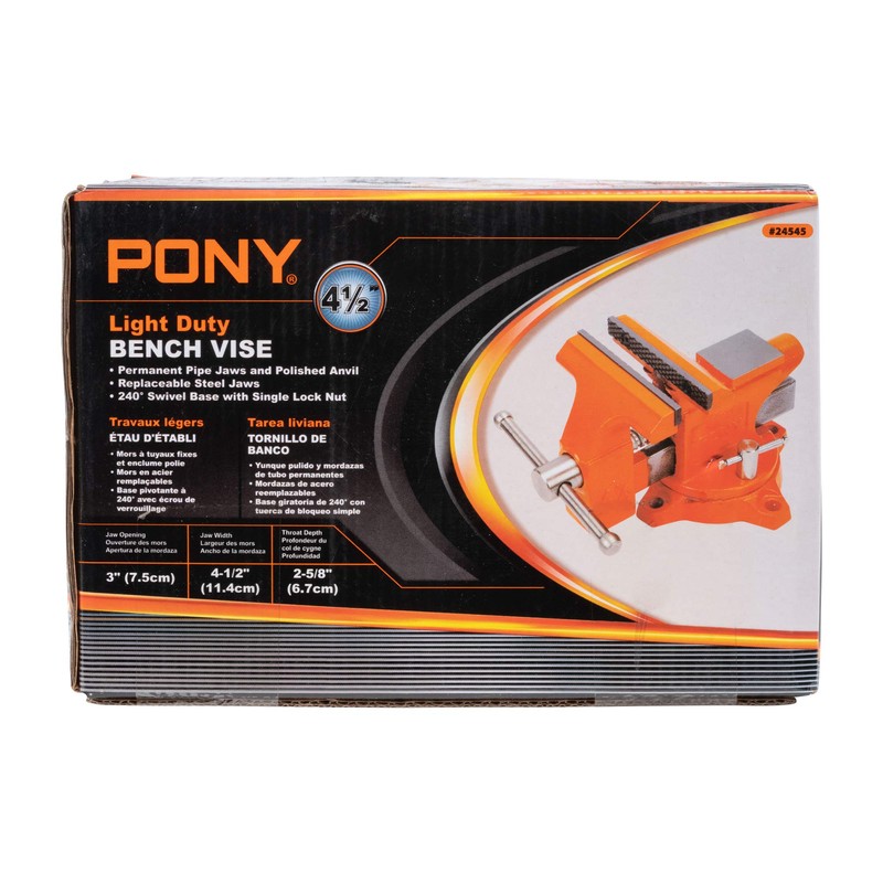 Pony Tools 24545 4-1/2in. Light Duty Bench Vise with Swivel