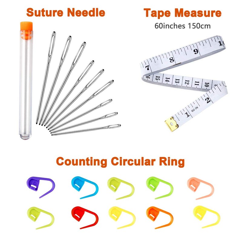 Crochet Hook Set of 14 Colourful Ergonomic Soft Rubber Comfort