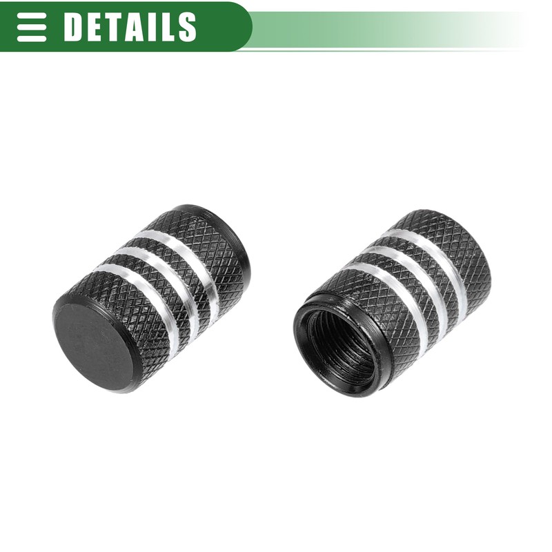 X AUTOHAUX Universal Tire Valve Stem Caps, 17mm, Aluminum Alloy,