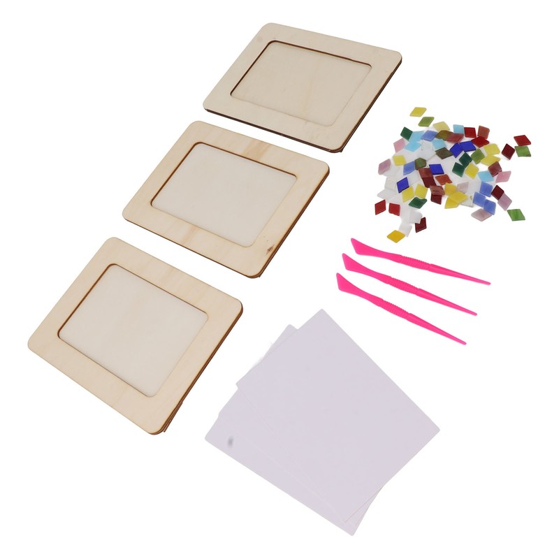 3Set DIY Wooden Picture Frame Making Kit Unfinished Solid Wood