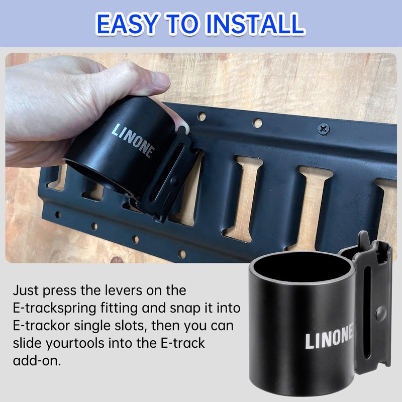 Linone 6 Pack E-Track Tool Holders, E Track Heavy Duty