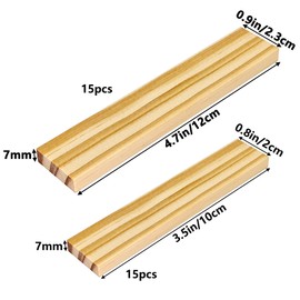 HAOBIN Craft Wood Blocks Wooden Building Blocks Craft Blocks Wooden Strips Wooden Sticks Craft Wood for DIY Projects and Decoration, Construction and Panelling (30)