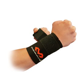 McDavid Supporter Series Wrist Support, For Use With Left or Right Hands, Secure Compression, For Sports, Daily Life, Work, & Baseball, black