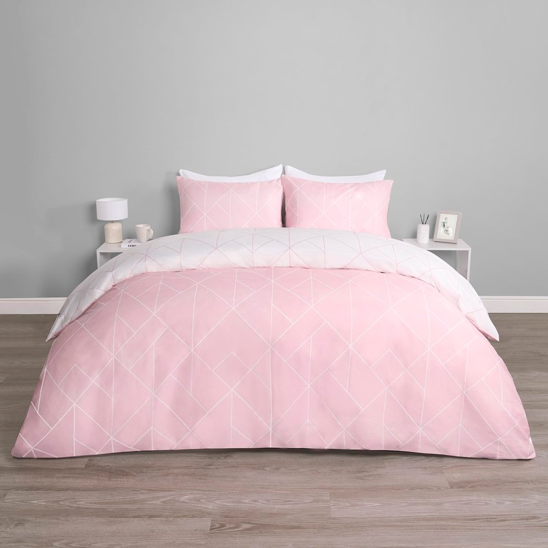 OHS Double Bedding Covers Geometric Print, Ultrasoft Warm Stylish Versatile