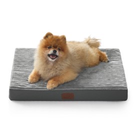 Bedsure Dog Bed for Small Dogs - Orthopedic Pet Beds with Removable Machine Washable Cover, Egg Crate Foam Puppy Pad, Suitable for Pet Up to 20 lbs, 23"x17"