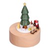 Wooden Music Box Christmas Tree Deer Cart Music Box Classic