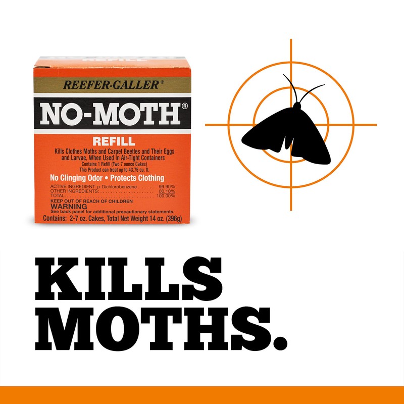 NO-Moth Closet Hanger Refills - Moth Cakes for Hanger Storage,