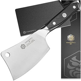 Kessaku 4.5-Inch Mini Cleaver - Dynasty Series - Forged ThyssenKrupp German High Carbon Stainless Steel - G10 Handle with Blade Guard