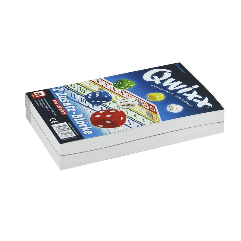NSV 4016 QWIXX Additional Blocks 2 x 80 Sheets Dice