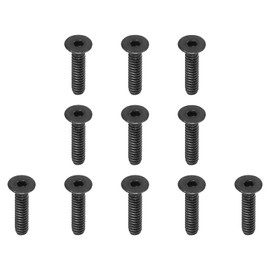 PATIKIL #6-32 x 5/8" Flat Head Socket Cap Screws 10 Pack Flat Head Countersunk Screws Hex Drive Machine Screws Full Thread Coarse Thread UNC Black Oxide Grade 10.9