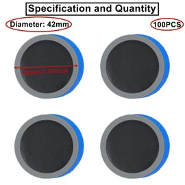 HUAZIZ Tyre Repair Patches, 100 Pieces 42 mm Car Round Natural Rubber Tyre Puncture Repair Cold Patches Tubeless Patches Car Bicycle Tyre Patches Tyre Repair Patches