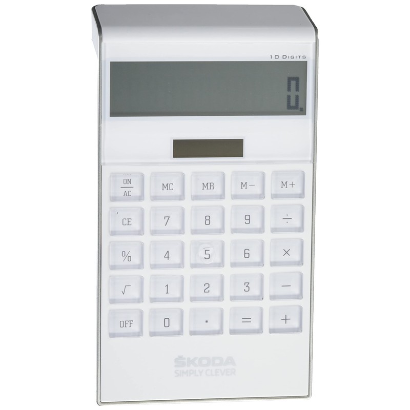 Skoda MVF18-067 Solar Calculator Desktop White