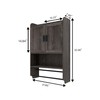 TREATLIFE HOME Bathroom Wall Cabinet with Adjustable Shelf, Towel Bar