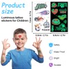 Aomig Children's Tattoos Set, 20 Sheets Temporary Tattoos, Glow in