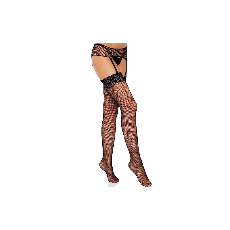 Leg Avenue Netzstrümpfe mit Spitze O/S, 1 Stück