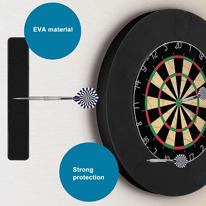 5PCS Dartboard Surround Ring Splicing Dart Board Wall Protection Ring