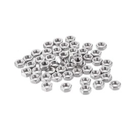 uxcell Hex Nuts, M4x0.7mm Metric Coarse Thread Hexagon Nut, Stainless Steel 304, Pack of 50