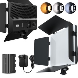 PIXEL 20W Camera Video Light Photography Lighting Kit Suit with Adapter/Battery 4400mAh Bi-Color Dimmable 2500-6500K Led Studio Streaming Photo Shooting Light for Outdoor Live Streaming