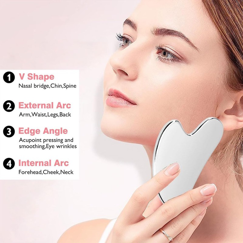 Gua Sha,Gua Sha Massage Tool,Premium Stainless Steel Gua Sha Stone