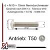 Rounded Head Screws with Hexalobular Socket (ISR) - M10 x