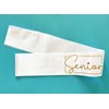 Generic Senior Sash 2025, 8 Pack Gold Glitter White Satin
