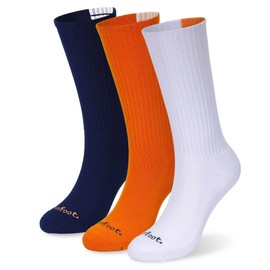 MONFOOT Women's and Men's 3 Pack Athletic Skate Cushion Crew Socks Multi