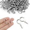 HLMYER 100 Pcs Small Hooks Screw in,Metal Mini Screw Hooks