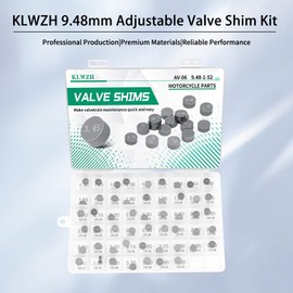 KLWZH 9.48mm Adjustable Valve Shim Kit 1.2-4mm Thick for Suzuki LT-Z400 QuadSport Z 2003-2012 LTR450Z LT-R450 QuadRacer 2006-2011/YFZ450R YZ250FX YZF-R1 WR250F KFX400 KX250/CRF450 CRF250 R X