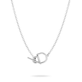Liebeskind Berlin Necklace 70 cm with Stainless Steel T-Bar Clasp, Stainless Steel, No Gemstone