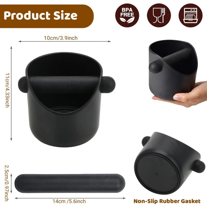 BYHLYH Coffee Knock Box Espresso Knock Box Espresso Dump Bin