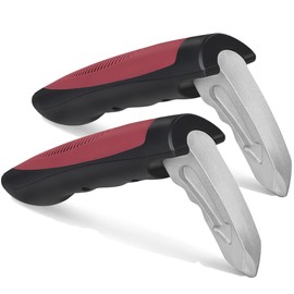 Milifox 2 Pack Car Support Handle Assist - Portable Multifunction Auto Vehicle Support Handle Insert Door Latch Car Handle for Getting in and Out of Car - Red