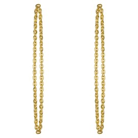 Beistle 2 Piece 40" Gold Plastic Hip Hop Chain Necklaces For 80's Theme Party Favors, 1990's Costume Accessories, Celebrating With You Since 1900