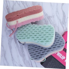 Gatuida 3pcs Body Wash Sponge Natural Bath Sponge Pads for Exfoliating Cleaning Comfortable Bathing Tools with Hanging Rope Random Color Random Color