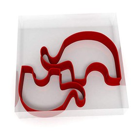 Elephant Set of 2 Value Cookie/Fondant Cutters Pair 5CM + 8CM