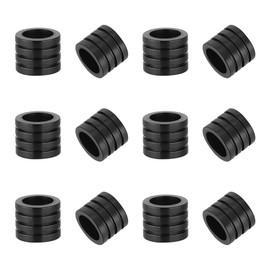 UNICRAFTALE Pack of 12 304 Stainless Steel Column Spacer Beads Black Grooved Tube Beads Metal 7 mm Large Hole Beads Loose Beads for DIY European Bracelets Necklaces Jewellery Making