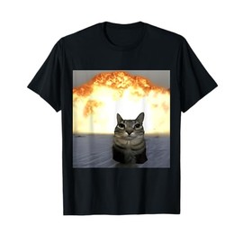 Vintage FUNNY Cat Explosion T-Shirt