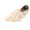Gradient Blonde Brown Long Curly Wig Women Heat Resistant Synthetic