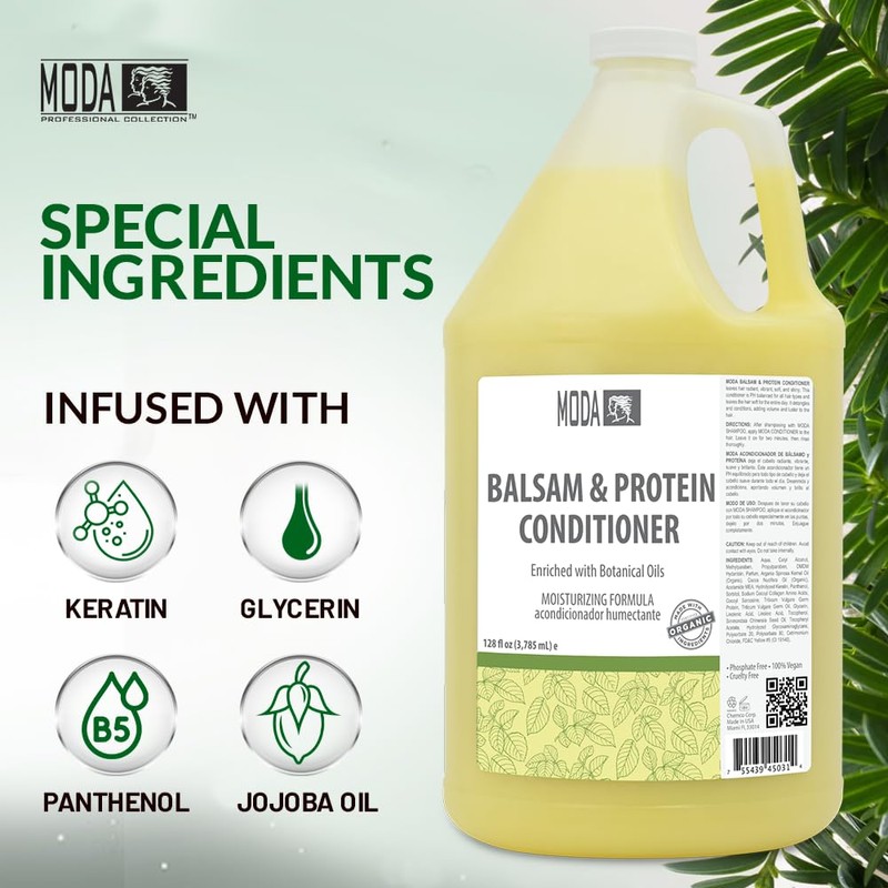 MODA - Moisturizing Conditioner for all Hair Types, Balsam and