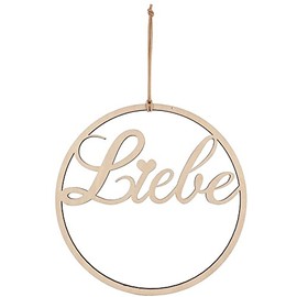 Spruchreif · Decorative loop, wooden decorative hanger, wall decoration, door wreath, hoop, decorative loop with lettering, loop in heart shape, decorative loop dried flowers, decorative lettering