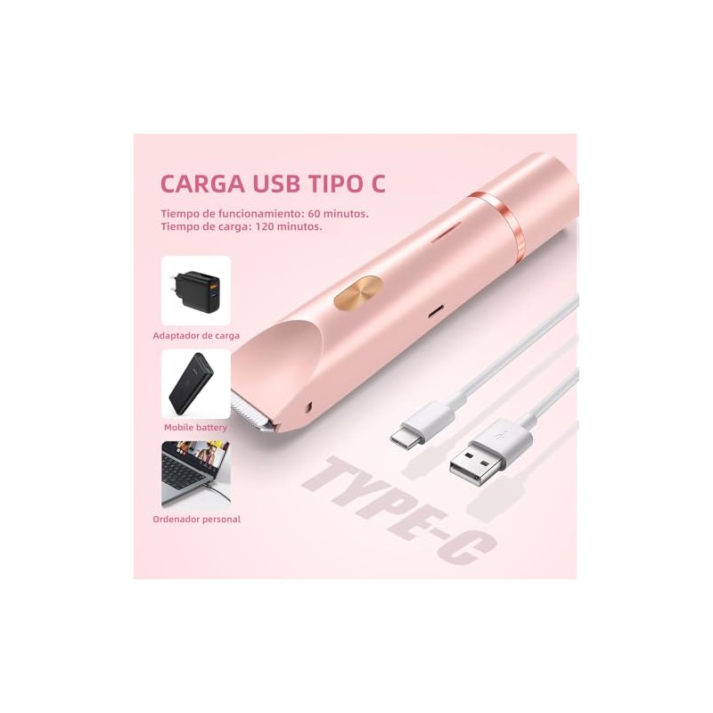 Depiladora Eléctrica y Rasuradora para Mujer 2 en 1, Doble