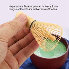 Batidor Matcha, Tradicional Batidor de Bambú Hecho a Mano Brocha para Polvo de Bambú Batidor Matcha Batidor de Bambú Herramienta para Hacer Té Matcha Accesorios 54 Garras