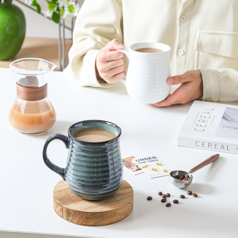 masoline 23 oz Large Ceramic Coffee Mugs, Handmade Cup with