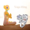 Chakra Rings for Women Sterling Silver Adjustable Ring Healing Jewelry
